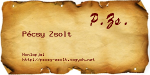 Pécsy Zsolt névjegykártya