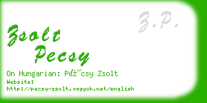 zsolt pecsy business card